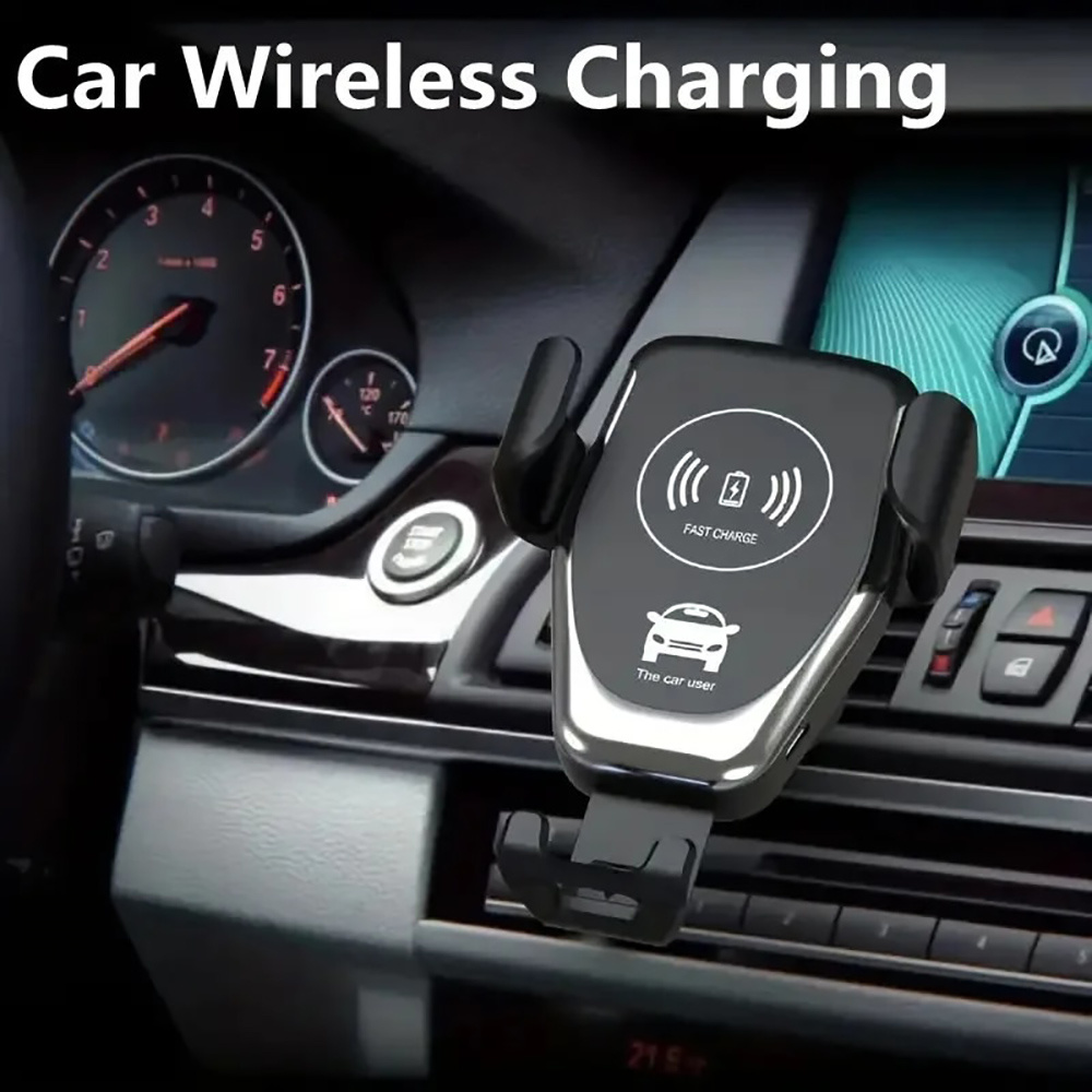 Wireless Car Charger Mount Fast Charging - Cargador inalámbrico 2 en 1, cargador