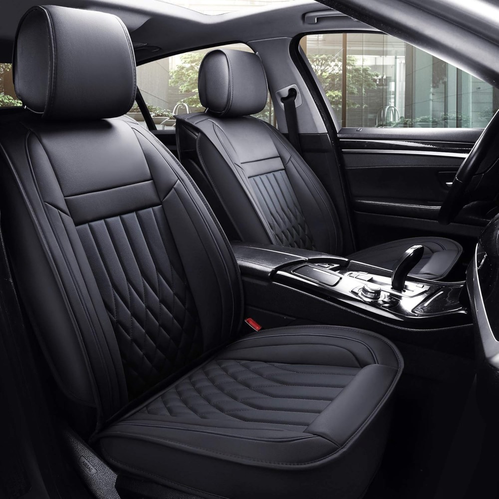 Leather Car Seat Covers Full Set Universal - Juego completo de fundas para asientos