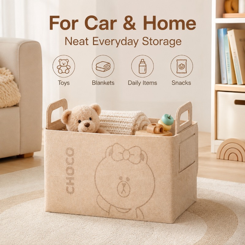 Car Trunk Organizer Foldable Storage Box - Organizador de Maletero de Fieltro de