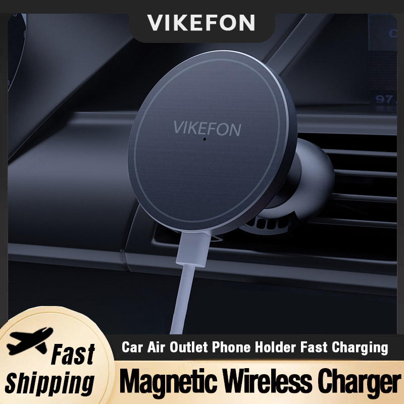 Magnetic Phone Holder For Car Vent - Soporte de teléfono con cargador inalámbrico