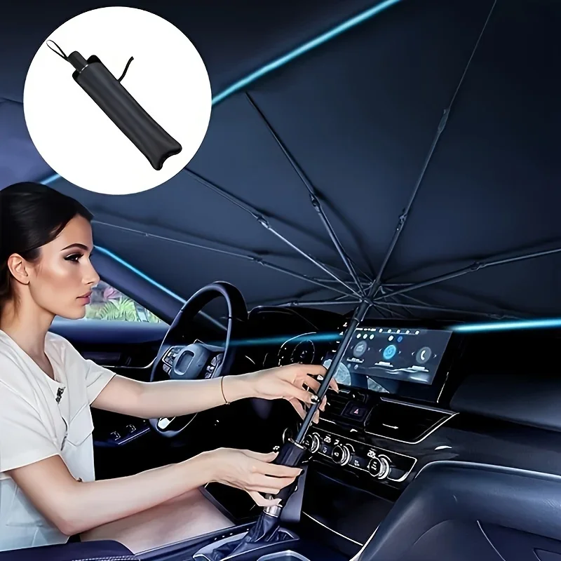 Car Sunshade Windshield Umbrella Foldable - Parasol para Parabrisas de Coche, Plegable
