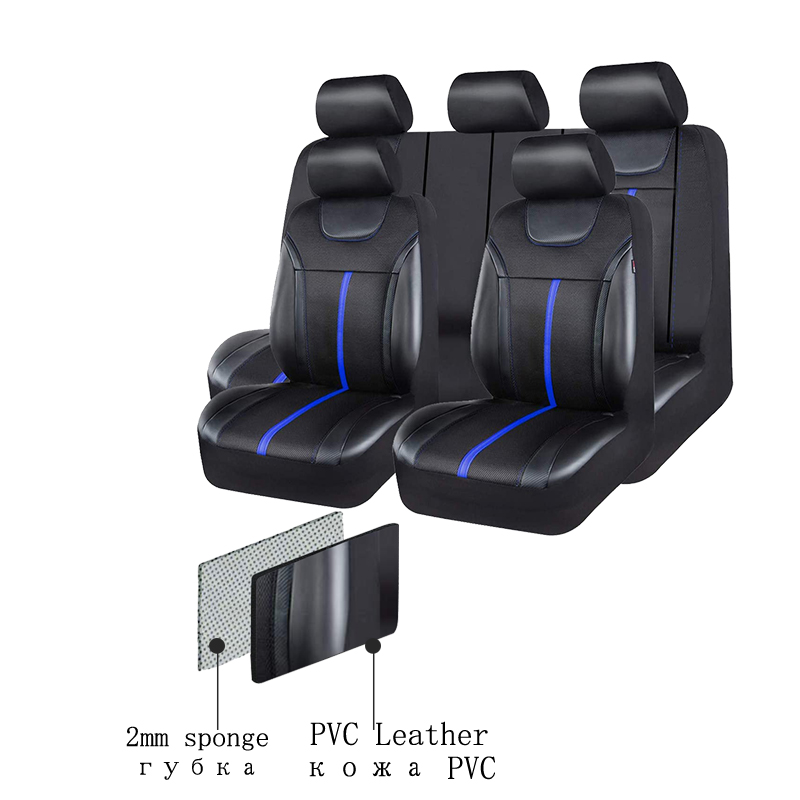 AUTOKING Juego de fundas unive - Leather Car Seat Covers Full Set Universal reseña y precio