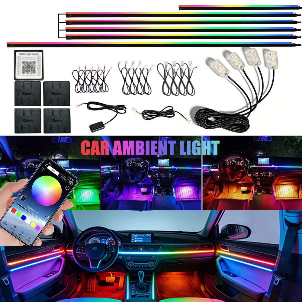 Lámparas LED Acrílicas para Co - Led Ambient Interior Car Lights App Control reseña y precio