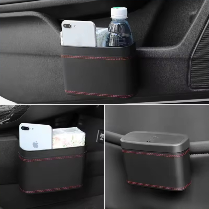 Pequeño contenedor de basura p - Waterproof Car Trash Can With Lid reseña y precio