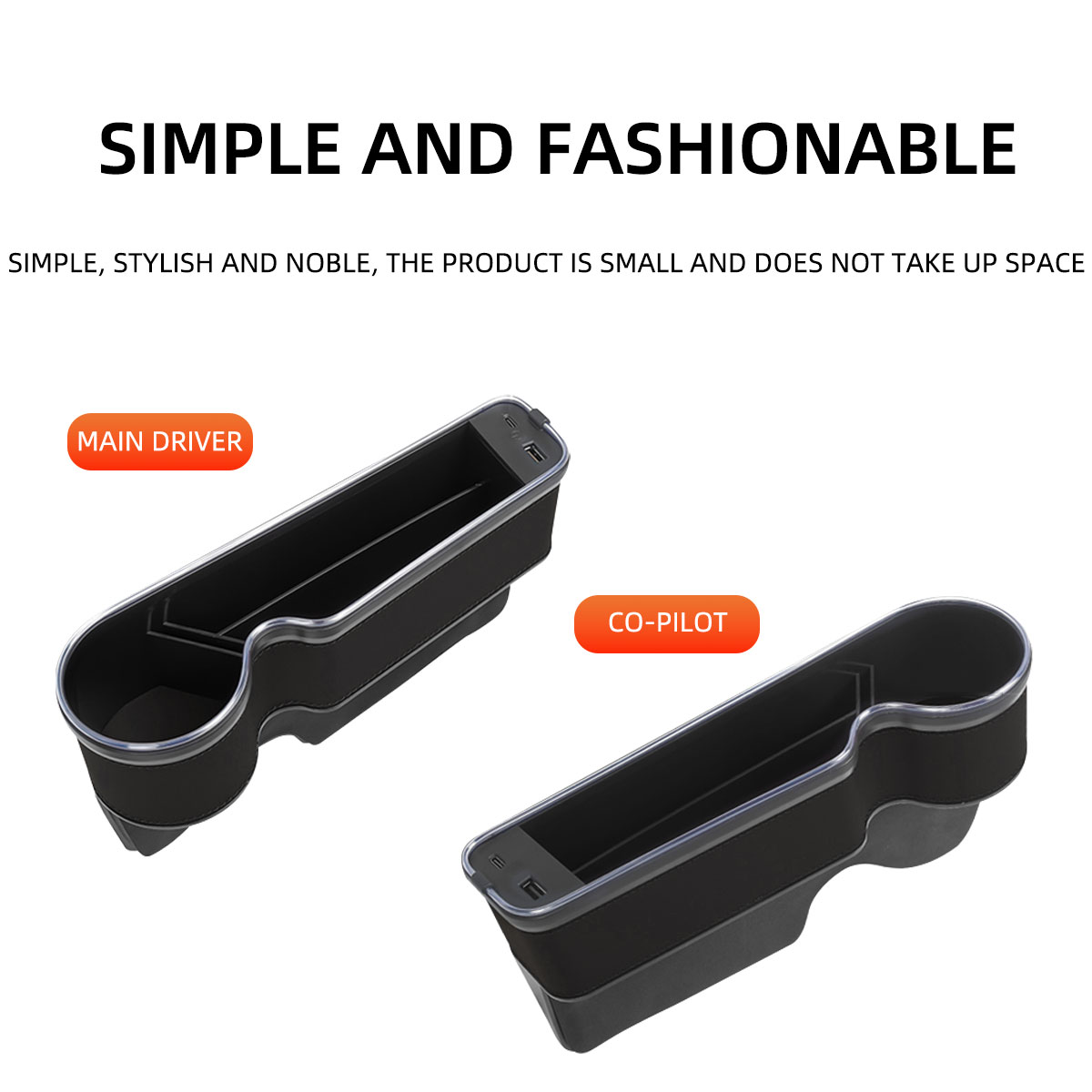 Organizador de Espacio Entre A - Seat Gap Filler Organizer With Usb Charger reseña y precio