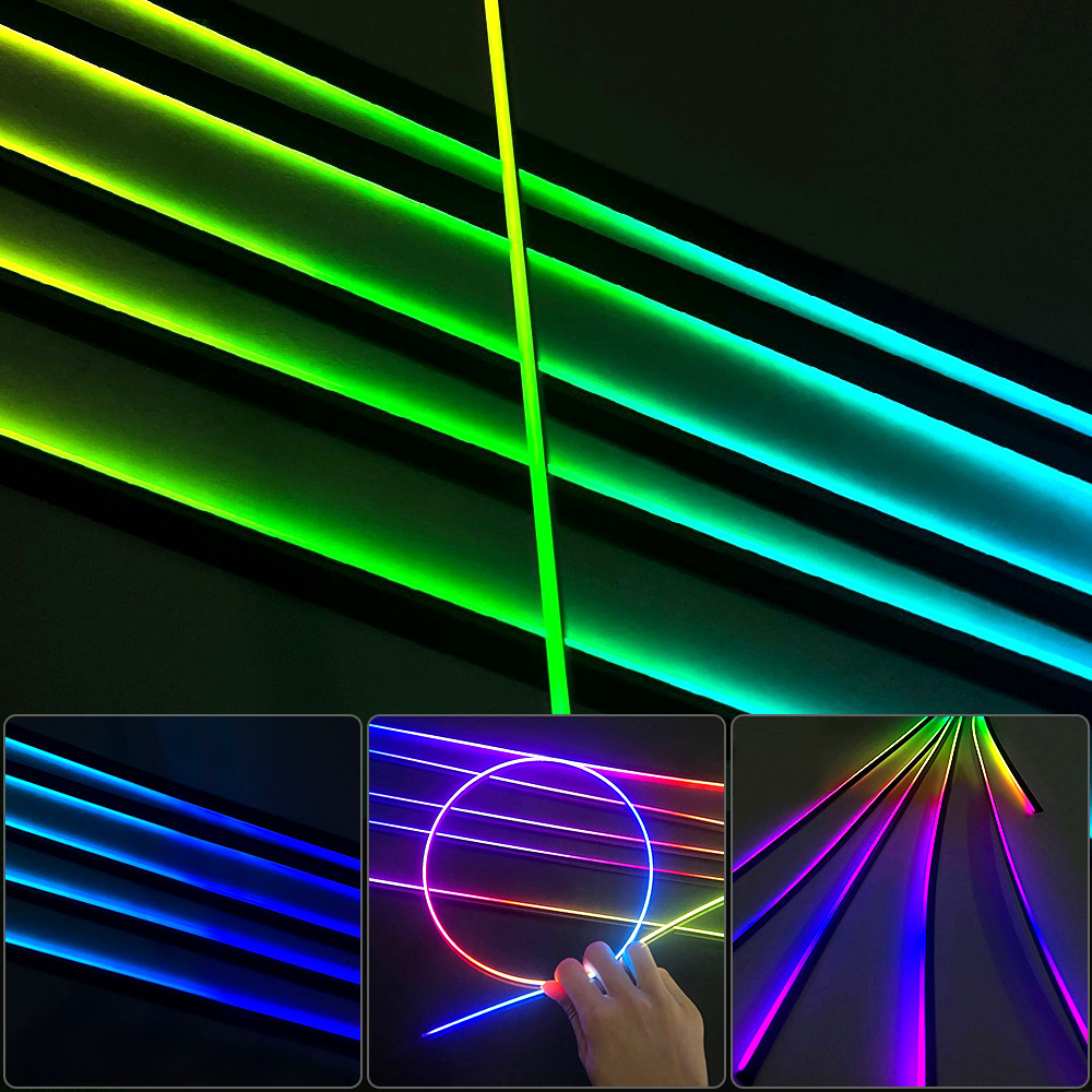 18 en 1 64 colores RGB sinfóni - Led Ambient Interior Car Lights App Control reseña y precio