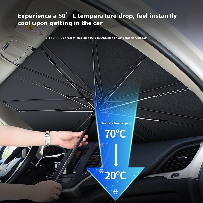 Parasol plegable para parabris - Car Sunshade Windshield Umbrella Foldable reseña y precio