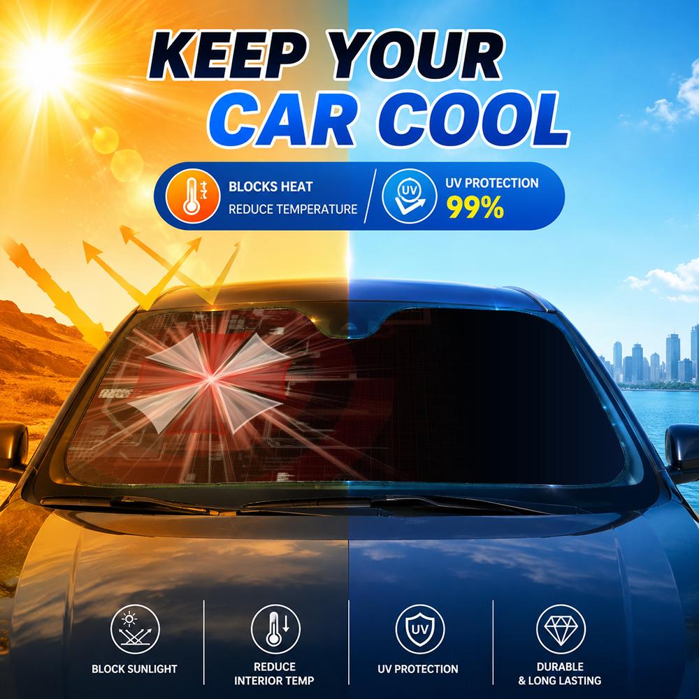 Parasol para Parabrisas de Coc - Car Sunshade Windshield Umbrella Foldable reseña y precio