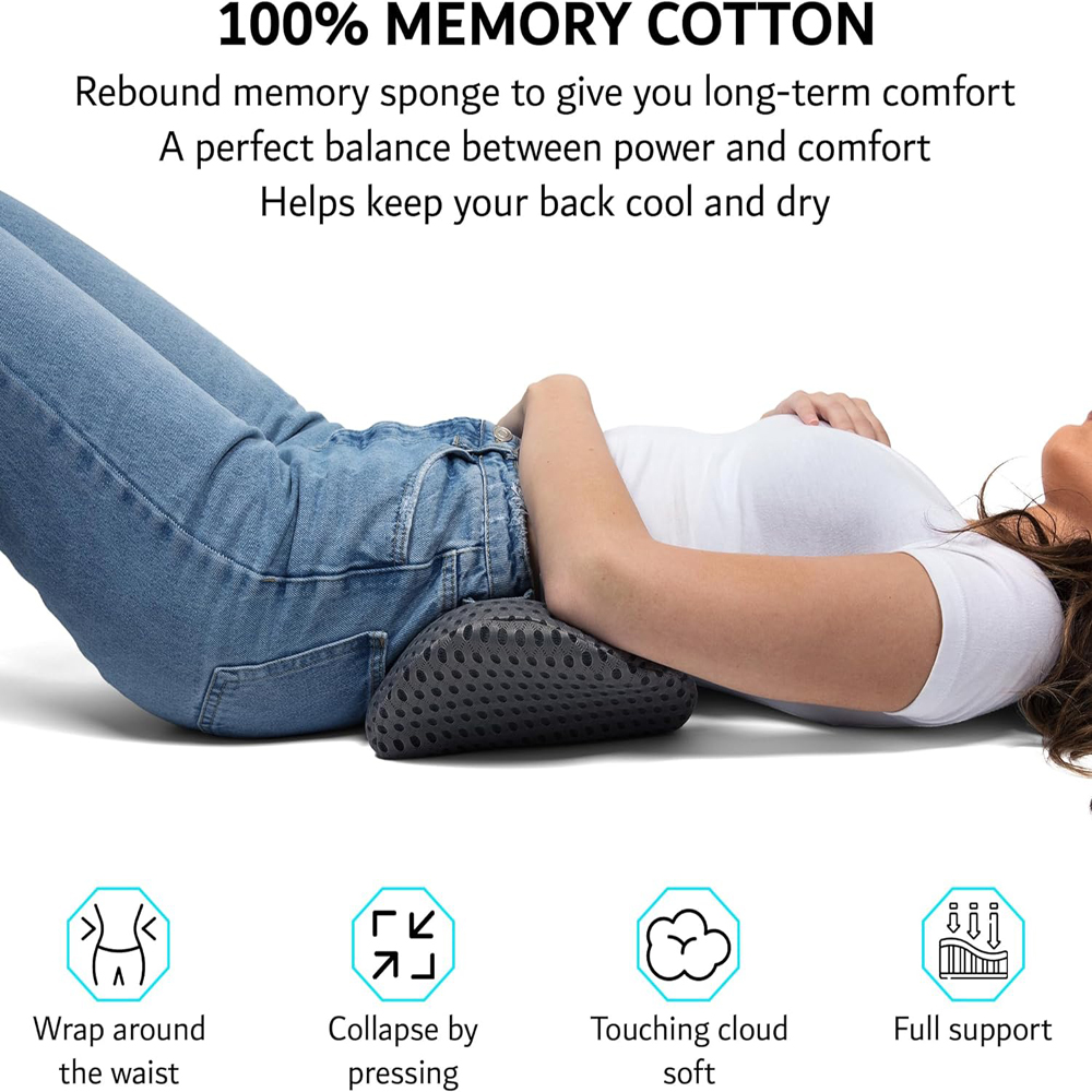 Cojín con memoria transpirable - Memory Foam Car Neck Pillow Lumbar Support reseña y precio