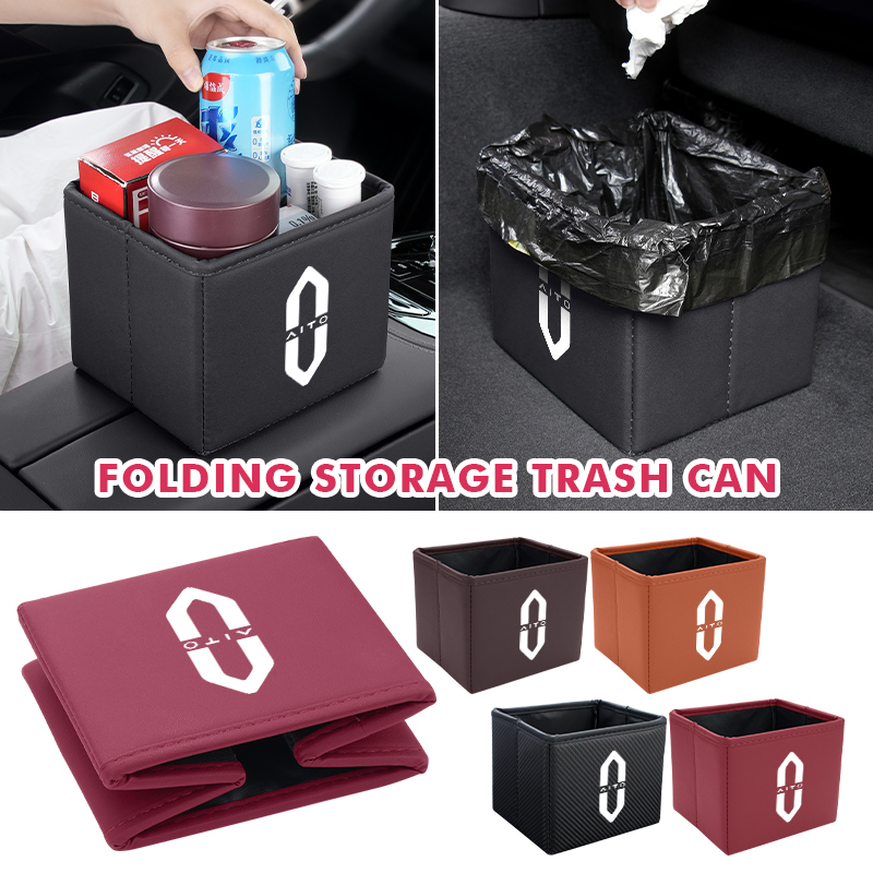Bote de basura plegable para c - Waterproof Car Trash Can With Lid reseña y precio