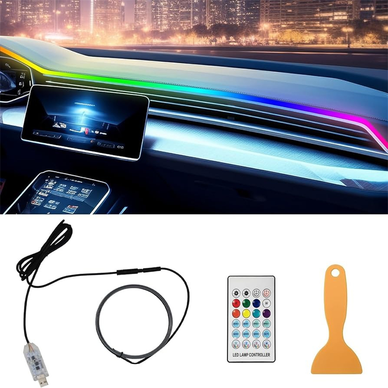Lámpara LED colorida para Inte - Led Ambient Interior Car Lights App Control reseña y precio