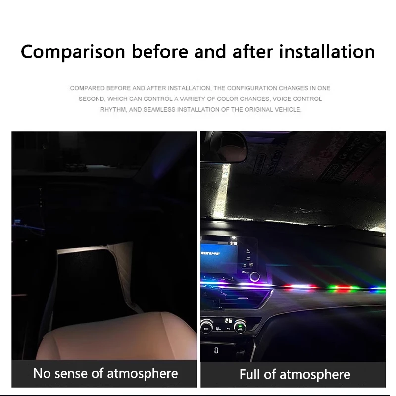 Lámpara LED colorida para Inte - Led Ambient Interior Car Lights App Control reseña y precio