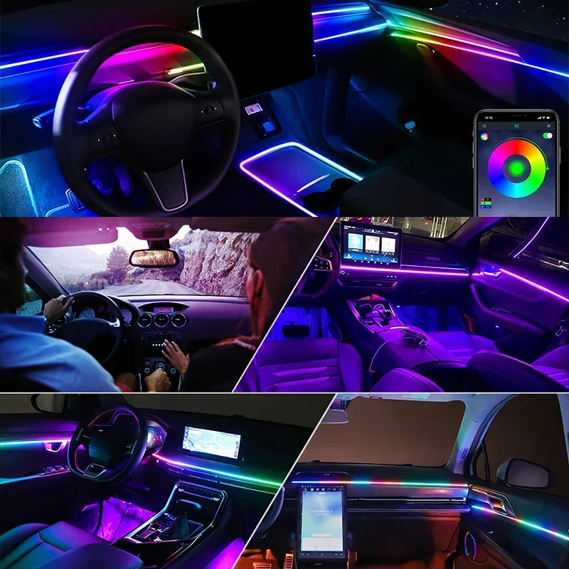 Luz ambiental LED premium para - Led Ambient Interior Car Lights App Control reseña y precio