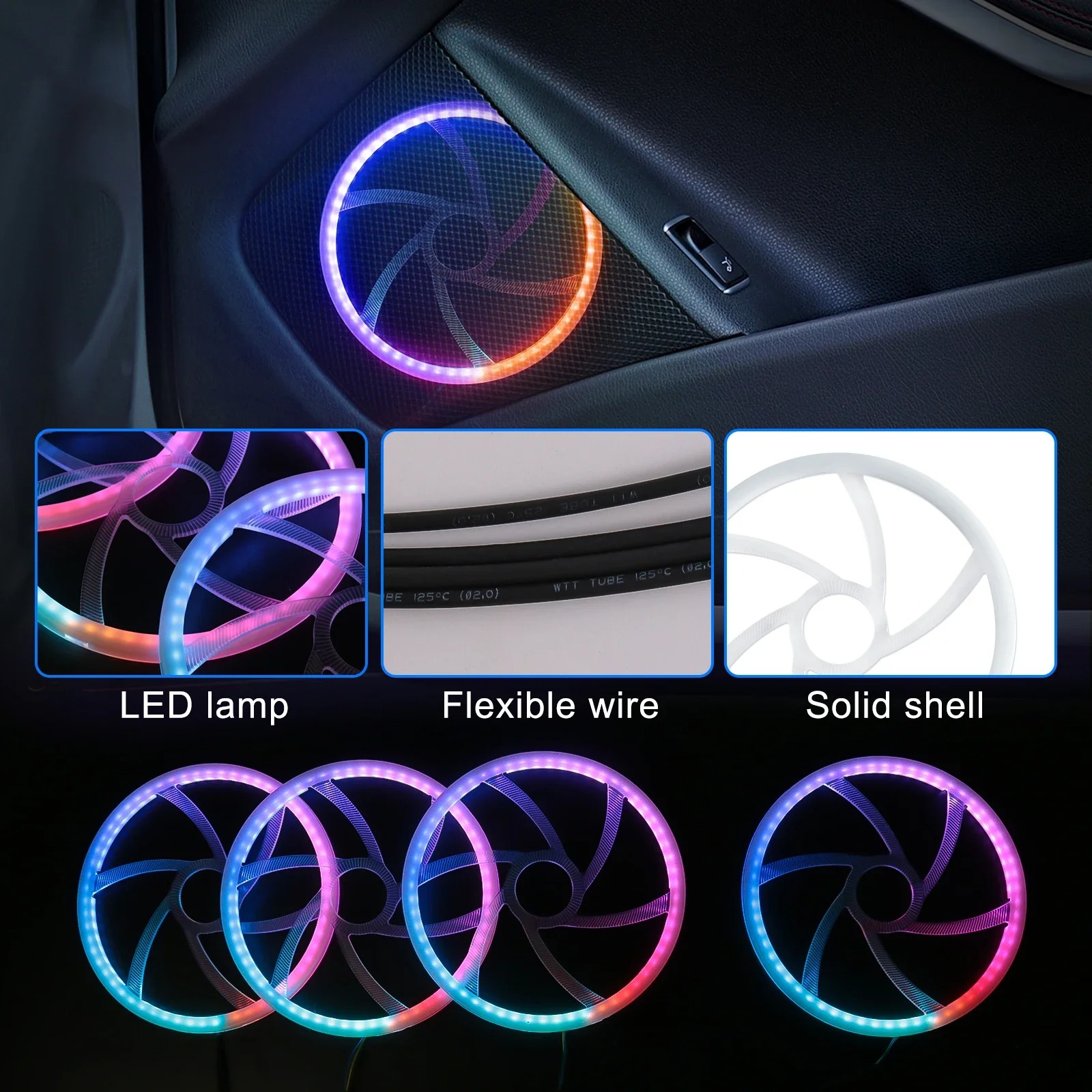 Luz ambiental LED premium para - Led Ambient Interior Car Lights App Control reseña y precio