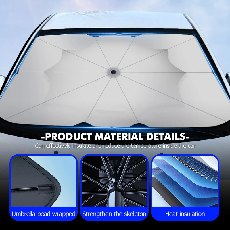 Parasol plegable para coche, c - Car Sunshade Windshield Umbrella Foldable reseña y precio