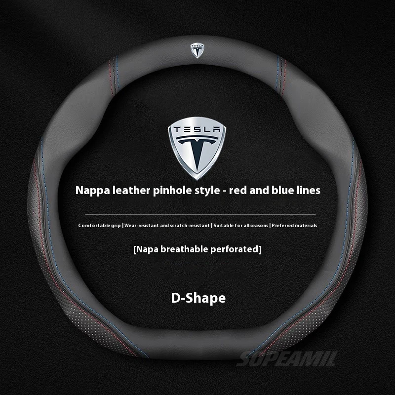 Tesla Model 3 Model Y Model S  - Car Steering Wheel Cover Anti Slip Breathable reseña y precio