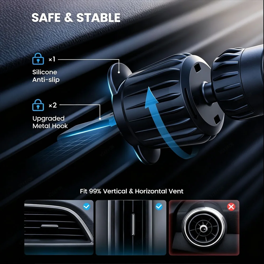 Cargador Inalámbrico Magnético - Magnetic Phone Holder For Car Vent reseña y precio